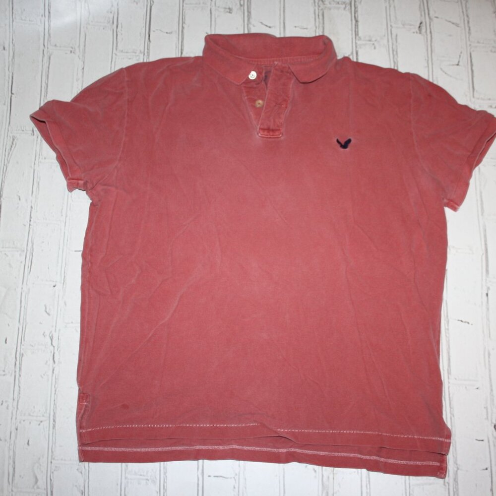 Men's Red American Eagle Outfitters Polo t-shirt Size XL